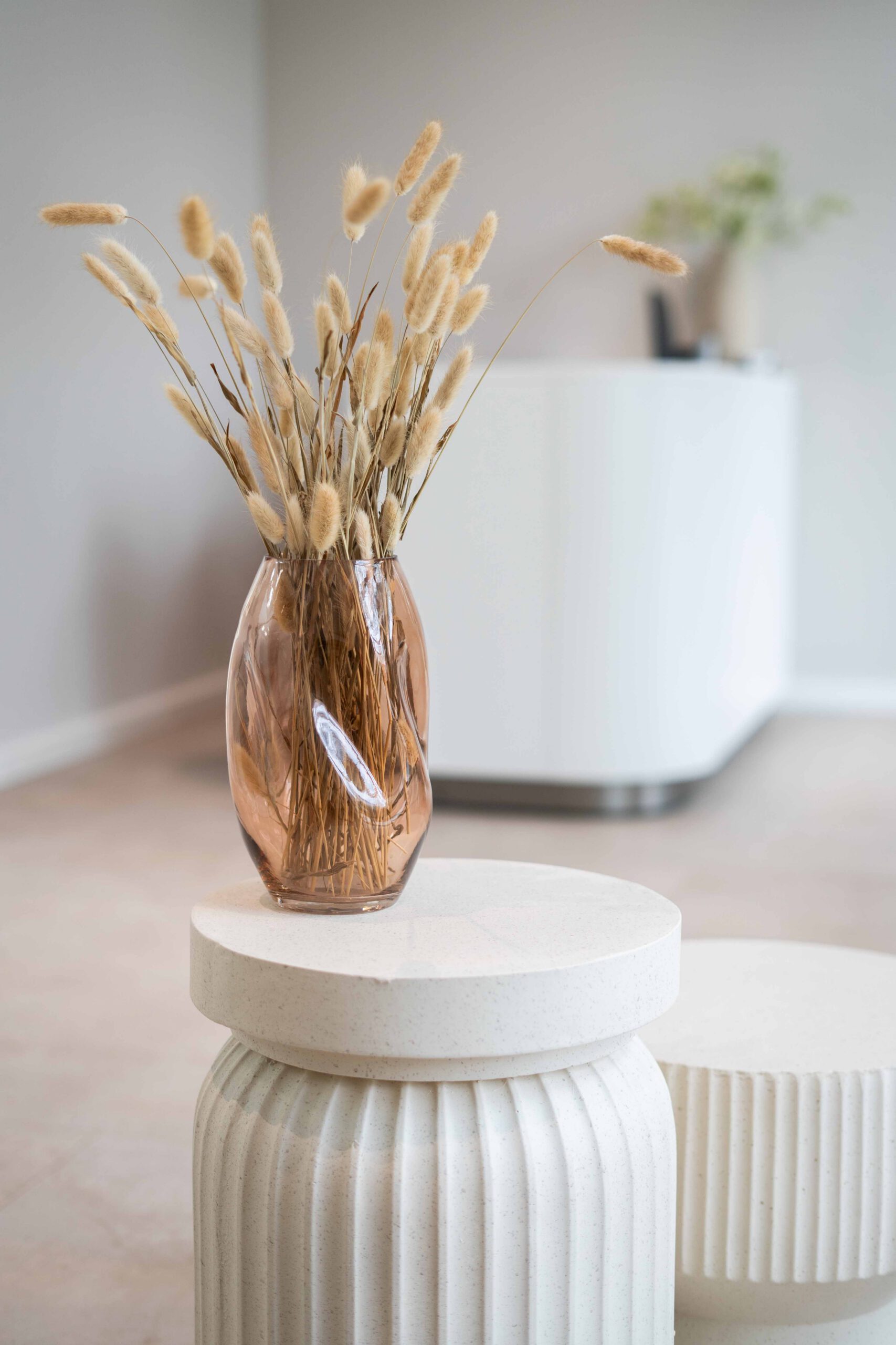 Wachtruimte met gedroogde bloemen
